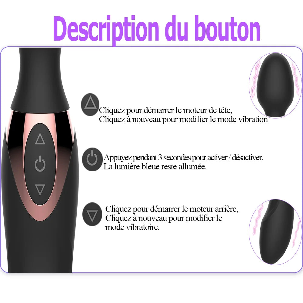 Magic Wand Double Tête – Vibromasseur 10 Vitesses