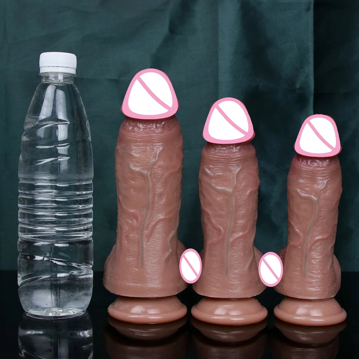 godmichet Réaliste en Silicone – Ventouse & Texture Ultra‑Soft