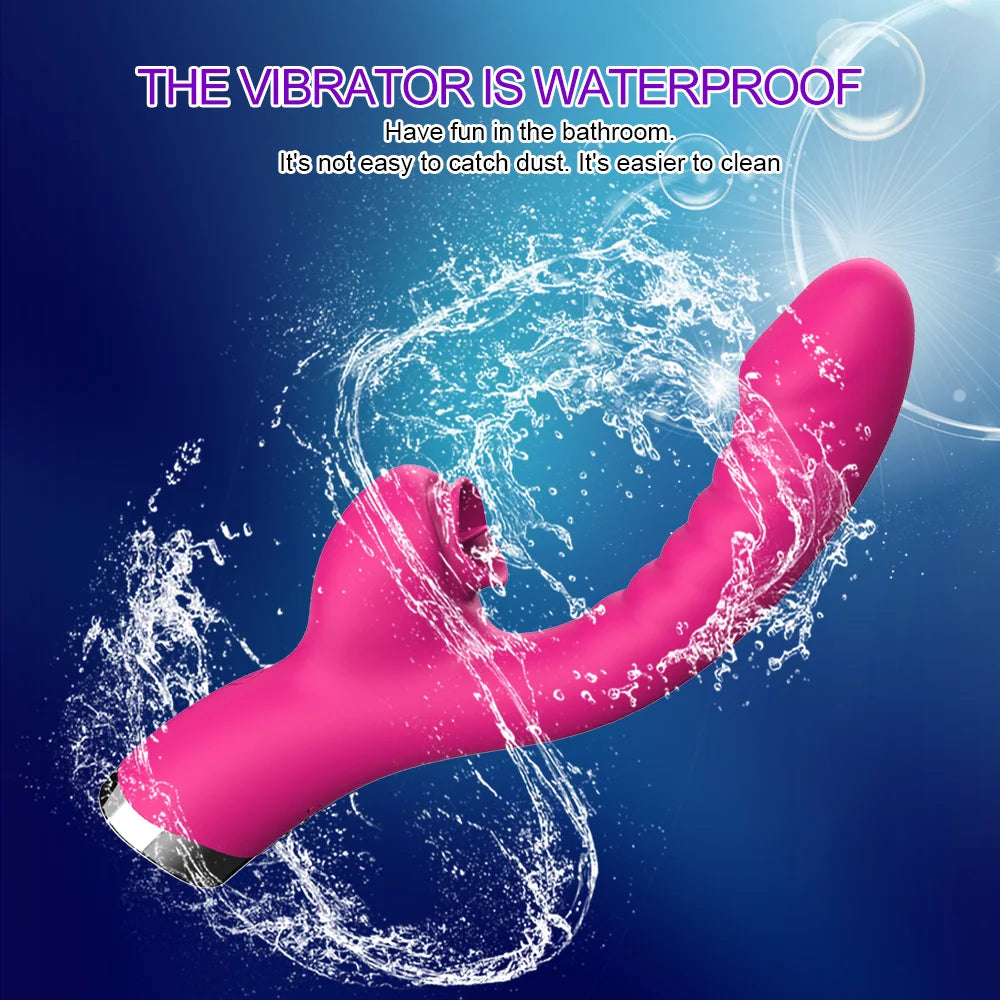 Vibromasseur Lèche-Langue 2‑en‑1 – 20 Vitesses Intenses