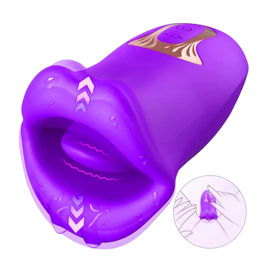 Vibromasseur Lèche-Langue – Stimulation Clitoris & Zones Érogènes