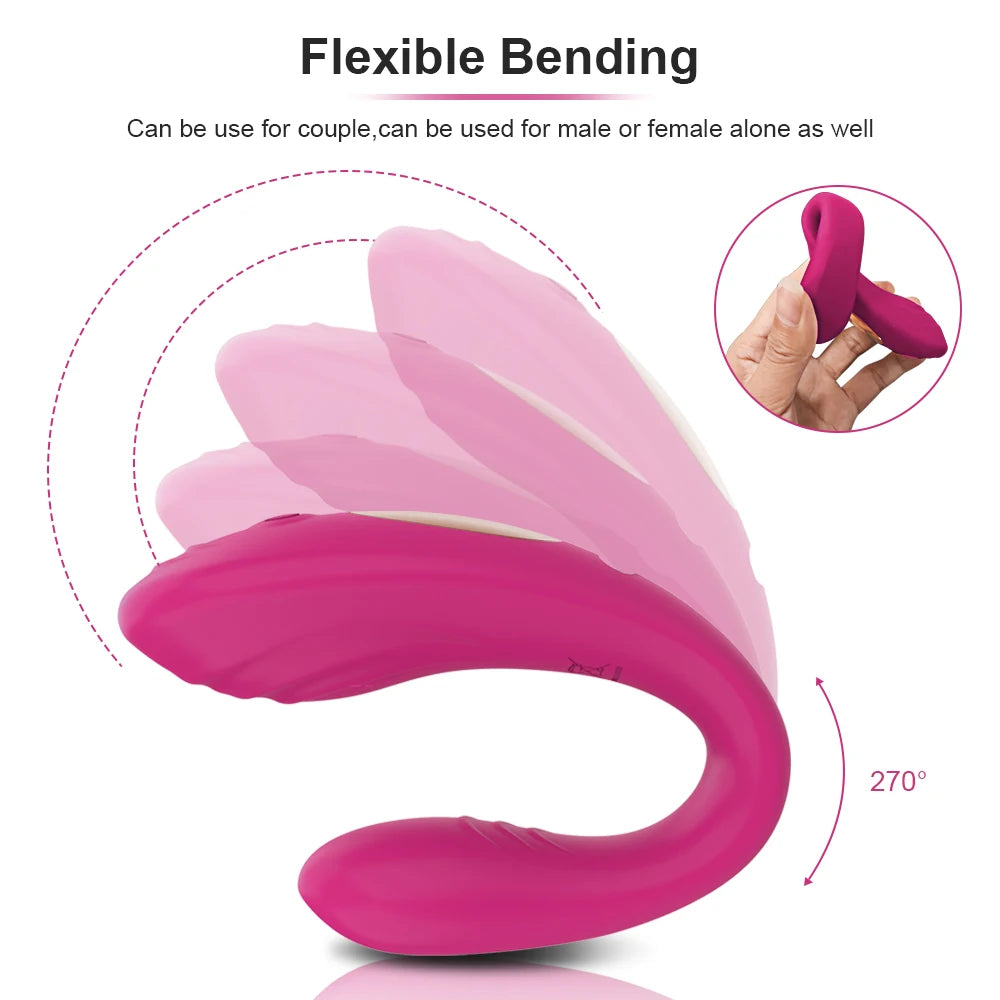 Vibromasseur forme U Télécommandé – Stimulation Point G & Clitoris