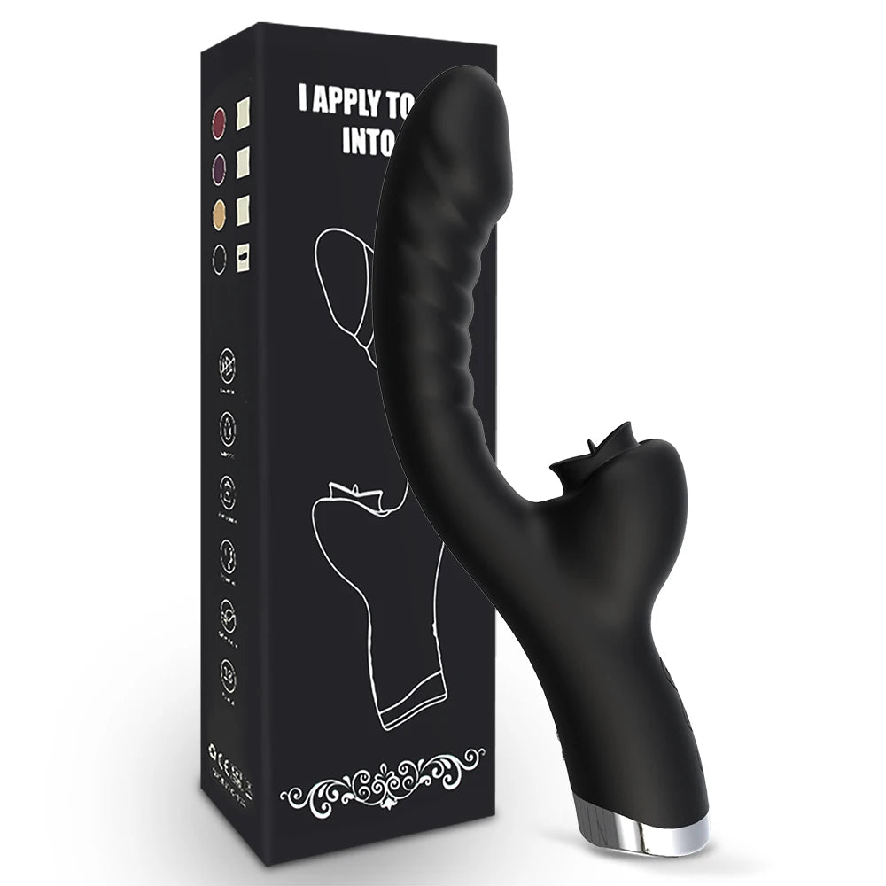 Vibromasseur Lèche-Langue 2‑en‑1 – 20 Vitesses Intenses