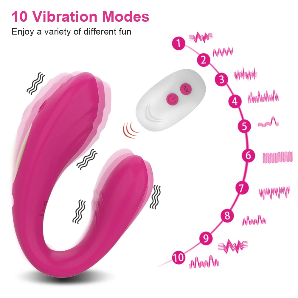 Vibromasseur forme U Télécommandé – Stimulation Point G & Clitoris