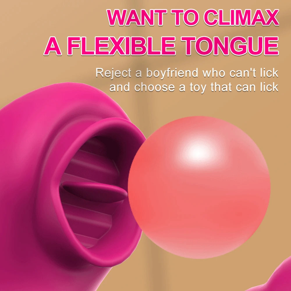 Vibromasseur Lèche-Langue 2‑en‑1 – 20 Vitesses Intenses