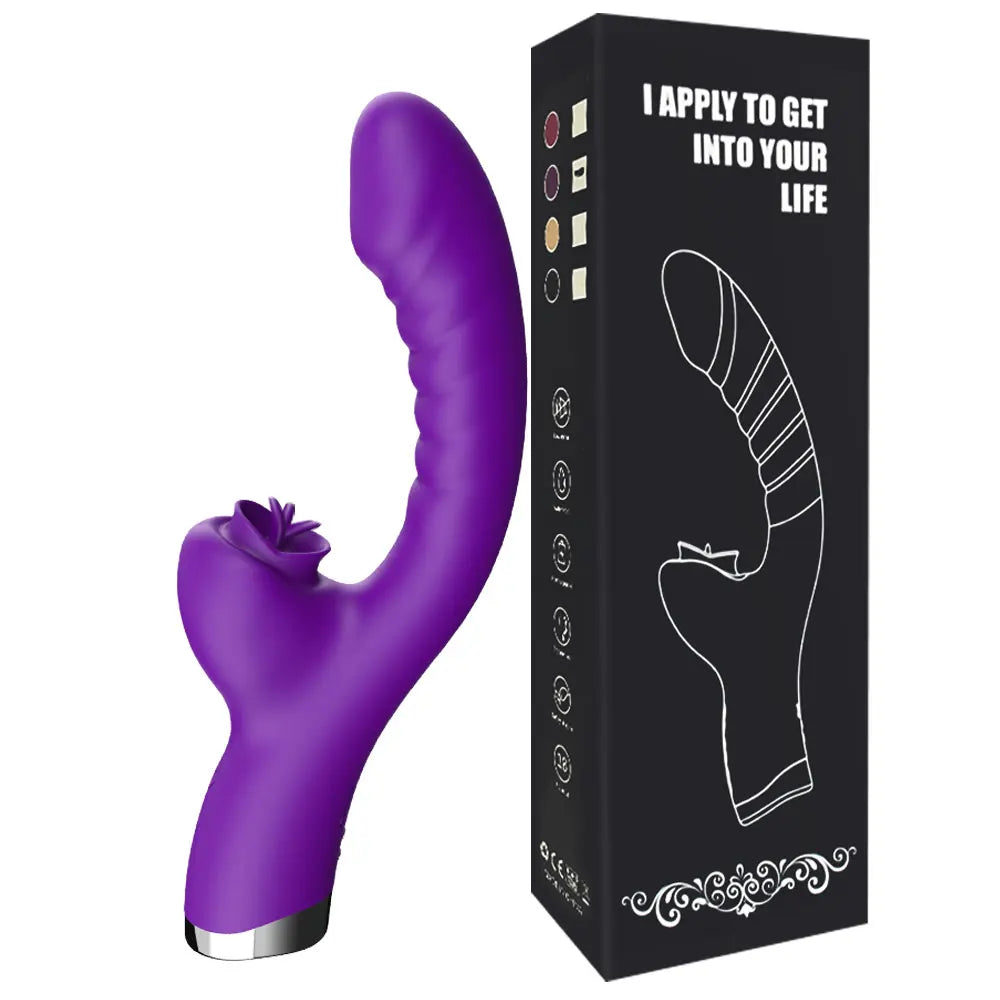 Vibromasseur Lèche-Langue 2‑en‑1 – 20 Vitesses Intenses