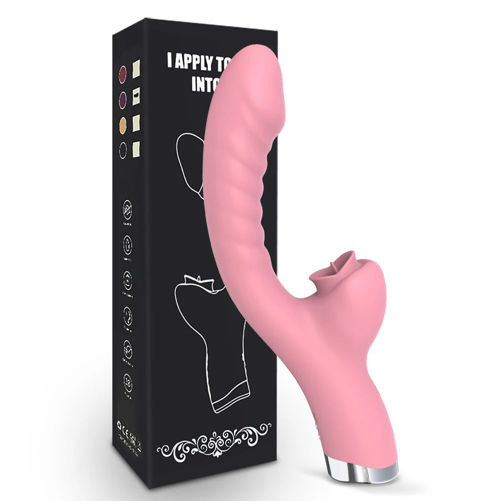 Vibromasseur Lèche-Langue 2‑en‑1 – 20 Vitesses Intenses