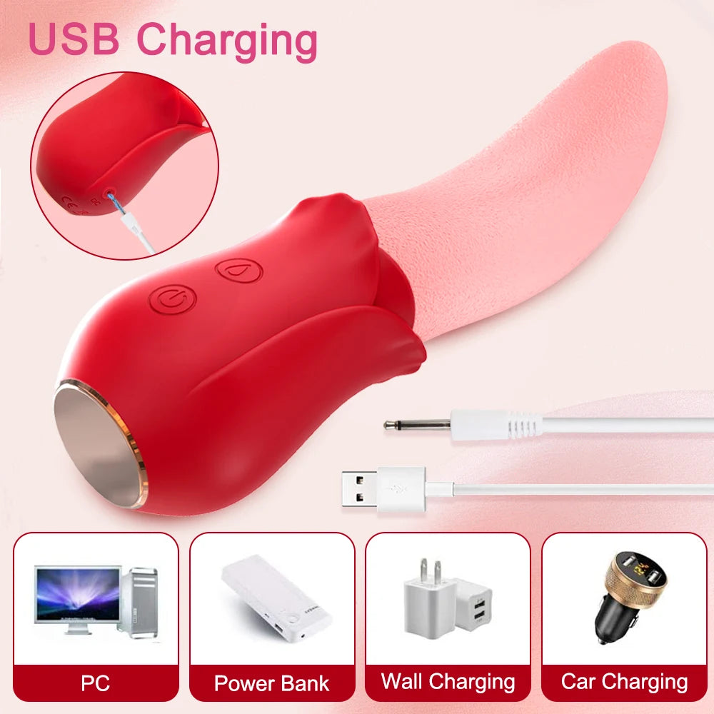 Vibromasseur Langue Léchante – Stimulation Ultra Réaliste
