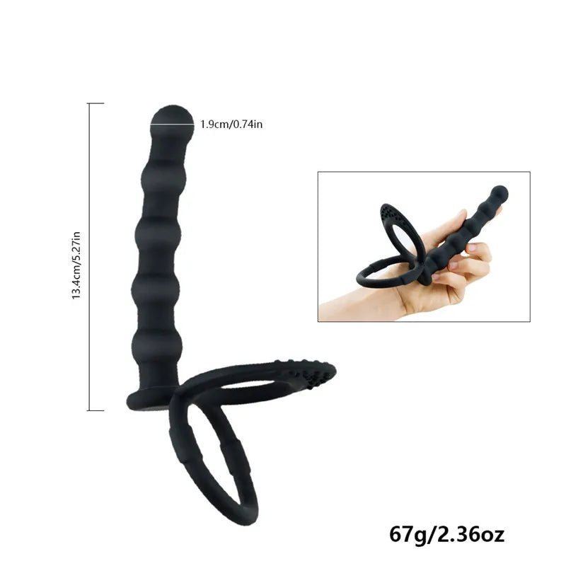 Vibromasseur Double Pénétration – G‑Spot & Anal Beads