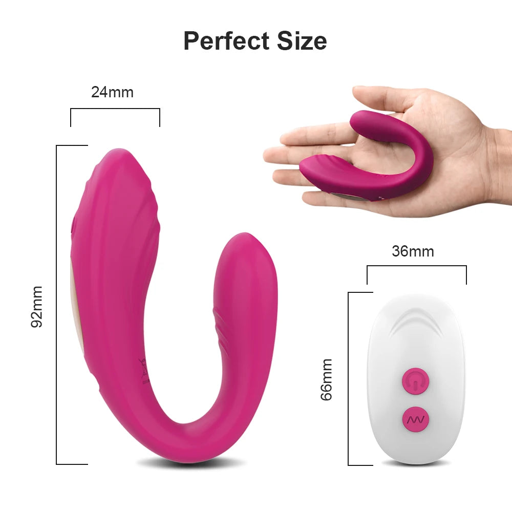 Vibromasseur forme U Télécommandé – Stimulation Point G & Clitoris
