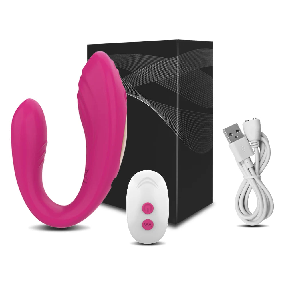 Vibromasseur forme U Télécommandé – Stimulation Point G & Clitoris